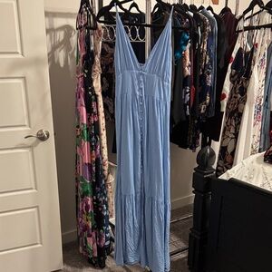 Abercrombie & Fitch Light Blue Maxi Dress